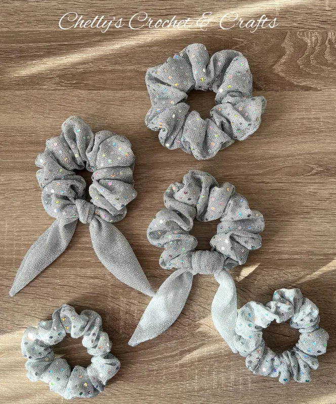 Silver sequin scrunchie