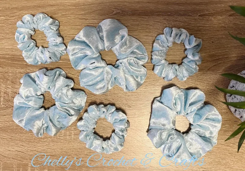 Blue velvet scrunchie